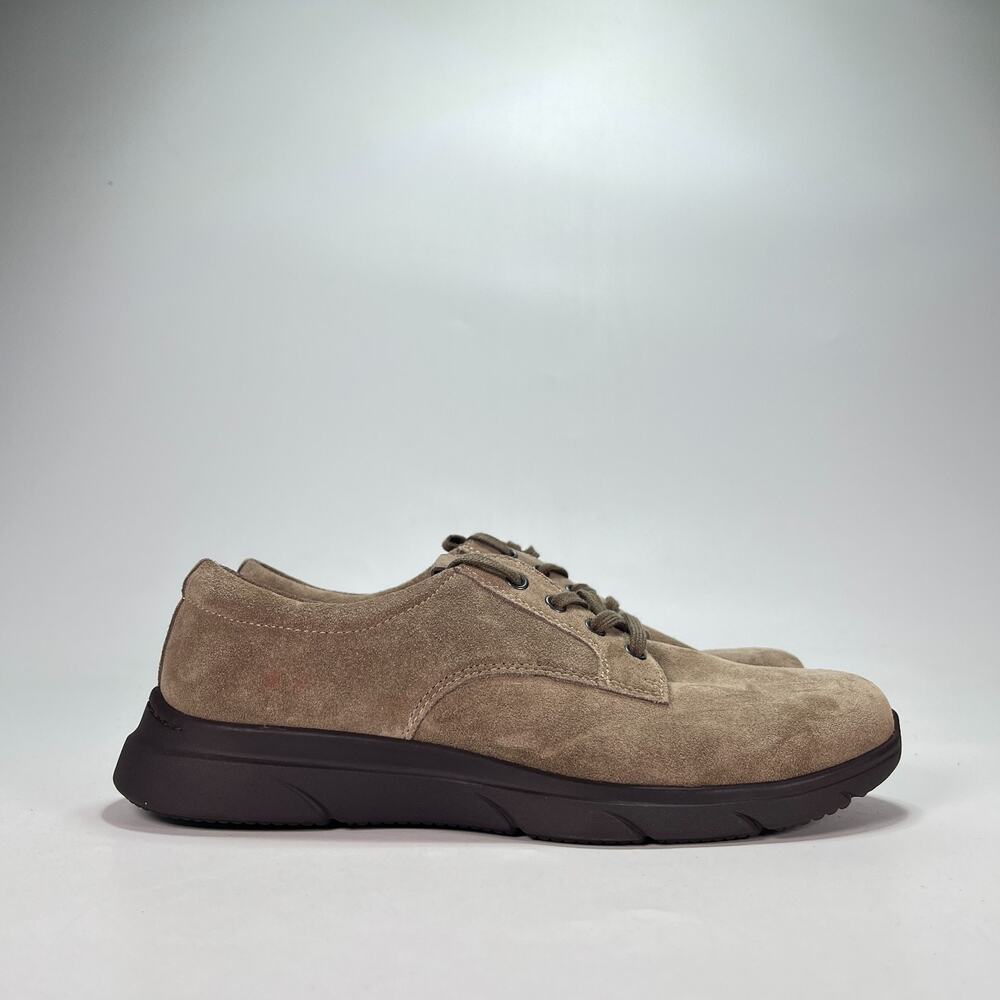 Comfortiva Mariah Taupe Leather Casual Low Top Oxfords Shoes Women's Size 9W
